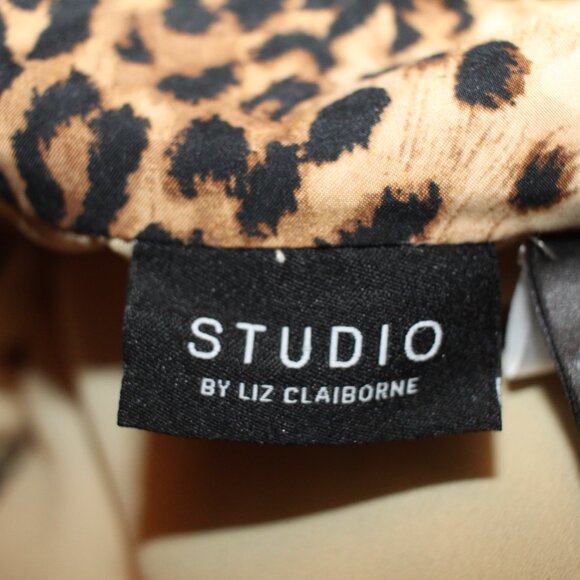 Liz Claiborne Studio Vintage Leopard Quilted Jacket Size M - Picture 9 of 10